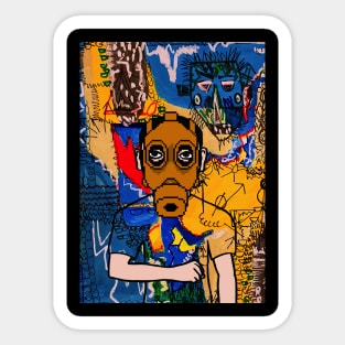 Discover NFT Character - MaleMask Street ArtGlyph with Pixel Eyes on TeePublic Sticker